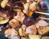 簡単！美味！鶏もも肉となすのバタポン炒め作り方4写真