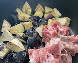 なすと豚薄切り肉　厚揚げのポンラー炒め作り方2写真