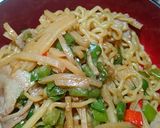 チンジャオロース風焼肉のたれ焼きそば作り方9写真