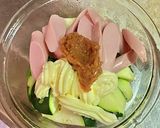 ズッキーニと魚肉ソーセージの梅マヨ和え作り方3写真