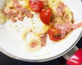 お弁当に玉ねぎとベーコンのパスタ♪作り方1写真