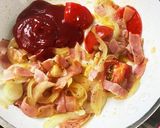 お弁当に玉ねぎとベーコンのパスタ♪作り方2写真