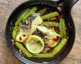 焼きサバとアスパラのアヒージョ作り方4写真