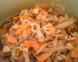 根菜ごぼうの炊き込み御飯作り方5写真