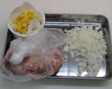 炊き込みライスのコーンクリームオムライス作り方2写真