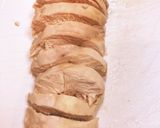焦がしネギソース掛け蒸し鶏のサンチュ包み作り方1写真