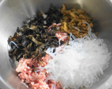 電子レンジで簡単調理♥長芋と挽肉の蒸し物作り方3写真