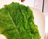 焦がしネギソース掛け蒸し鶏のサンチュ包み作り方2写真