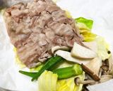 豚バラと野菜のレンチン蒸し作り方4写真