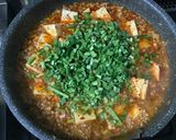 花椒辣醤たっぷり！辛旨のニラ麻婆豆腐♬作り方9写真