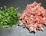 豚こまと大葉の塩だれつくね作り方1写真
