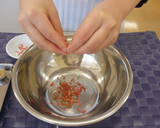 電子レンジで簡単　なすと桜えびの和え物♡作り方3写真