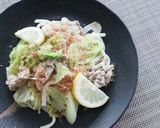 豚バラとキャベツの塩レモンうどん作り方6写真