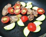 犬ご飯　鶏ハツの夏野菜炒め作り方4写真