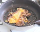 牛肉と卵の土鍋焼きライスパスタ作り方6写真
