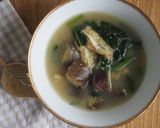 茄子ほうれん草の味噌汁♪柔らかな口当たり作り方5写真