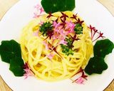 エディブルフラワーのクリームパスタ作り方4写真