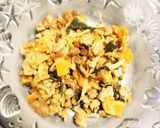 マグロ丼♡&花ハムサラダ&野菜チーズ炒め作り方4写真