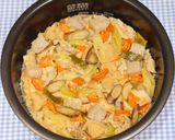 相葉☆簡単☆おすすめ☆乾燥野菜で豚汁釜飯作り方24写真