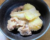 あごだしつゆで鶏肉とじゃがいもの煮物作り方5写真