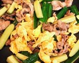 豚肉ときゅうり卵の中華炒め作り方3写真