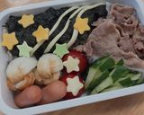 自分弁当・7月8日作り方1写真