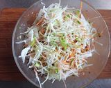 サッポロ１番で豚キムチ冷やし混ぜ麺作り方3写真