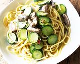 ズッキーニと鰯の水煮缶のパスタ作り方4写真