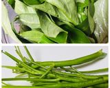 空芯菜とピーナッツのにんにく炒め作り方1写真