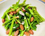 空芯菜とピーナッツのにんにく炒め作り方9写真