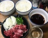 ☆ビーフガーリックピラフ☆作り方1写真