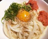 超楽々　めんたい釜玉温鈍作ります作り方4写真