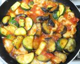 夏☆鶏むねズッキーニなすのトマト缶煮込み作り方12写真