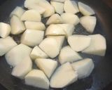 介護食　マッシュポテト＋サラミ作り方1写真