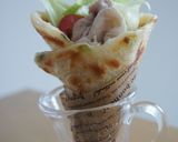 葱抓餅で*ラップサンド作り方10写真
