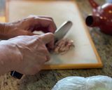 簡単☆レタスとハムのオープンオムレツ作り方1写真