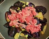麺つゆで簡単・茄子と牛肉の甘辛炒め煮作り方3写真