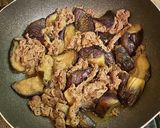 麺つゆで簡単・茄子と牛肉の甘辛炒め煮作り方5写真