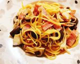 ワンポット♡キノコとベーコンの和風パスタ作り方5写真