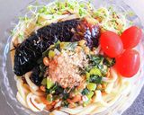 つるむらさきと納豆うどん作り方11写真