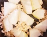 白だしで作る♡冬瓜とひき肉のあんかけ作り方3写真
