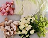 余り夏野菜を消費＊スパニッシュオムレツ♪作り方1写真