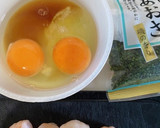 冷凍むきえびで♪てんむす風卵焼き作り方1写真