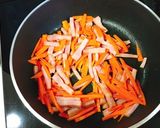 厚切りベーコンと人参小松菜のカレー炒め作り方2写真