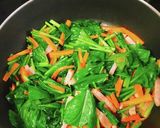 厚切りベーコンと人参小松菜のカレー炒め作り方3写真