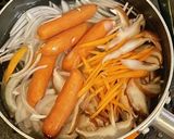 簡単・あり合わせ野菜の素麺＆ソーセージ作り方2写真
