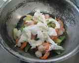 つる豆とチーズ、フルーツのサラダ作り方4写真
