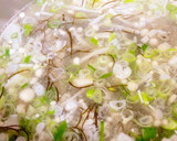 もずく えのき かきたま味噌汁^^作り方3写真
