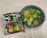 帆立ののった冷たいサッポロ一番ごま♪作り方5写真