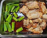 鶏唐揚げさっぱりソースがけ&オクラの唐揚作り方4写真